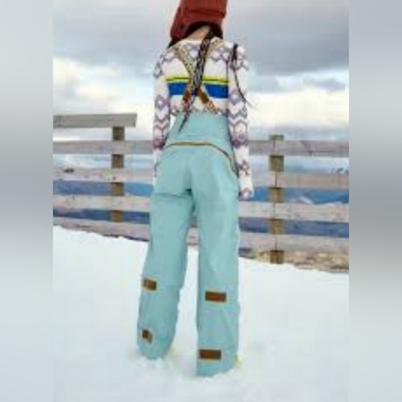 NEW Free People Zephyr Ski Shell Pants By - Mint Combo $498 - Picture 3 of 7